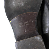 Via Roma 15 Knee High Buckle Strap Boots Charcoal Leather Size 37 available at CelebrityOwned.com img_12