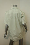 Victoria Beckham Oversize Short Sleeve Shirt Light Yellow Checked Cotton Size 8 available at CelebrityOwned.com img_6