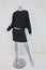 Victoria Victoria Beckham Batwing Mini Dress Black/Navy Pleated Crepe Size US 2