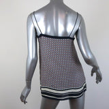 Vince Camisole Navy/Multi Border Print Silk Size Extra Small Tank Top available at CelebrityOwned.com img_6