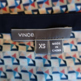 Vince Camisole Navy/Multi Border Print Silk Size Extra Small Tank Top available at CelebrityOwned.com img_7
