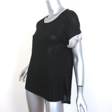 Vince Colorblock Roll Sleeve Tee Black/Gray Size Small Short Sleeve Top available at CelebrityOwned.com img_2