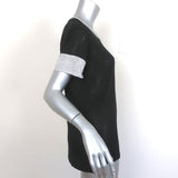 Vince Colorblock Roll Sleeve Tee Black/Gray Size Small Short Sleeve Top available at CelebrityOwned.com img_4