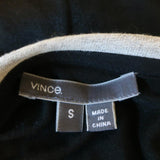 Vince Colorblock Roll Sleeve Tee Black/Gray Size Small Short Sleeve Top available at CelebrityOwned.com img_6