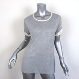 Vince Colorblock Roll Sleeve Tee Gray/White Size Small Short Sleeve Top available at CelebrityOwned.com img_1