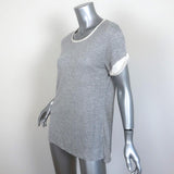 Vince Colorblock Roll Sleeve Tee Gray/White Size Small Short Sleeve Top available at CelebrityOwned.com img_2