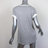 Vince Colorblock Roll Sleeve Tee Gray/White Size Small Short Sleeve Top available at CelebrityOwned.com img_5