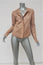 Vince Engineered Perforated Leather Jacket Nude Size Small Zip Front