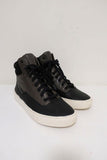 Vince High Top Sneakers Newman Brown Leather & Black Suede Size 7 available at CelebrityOwned.com img_1