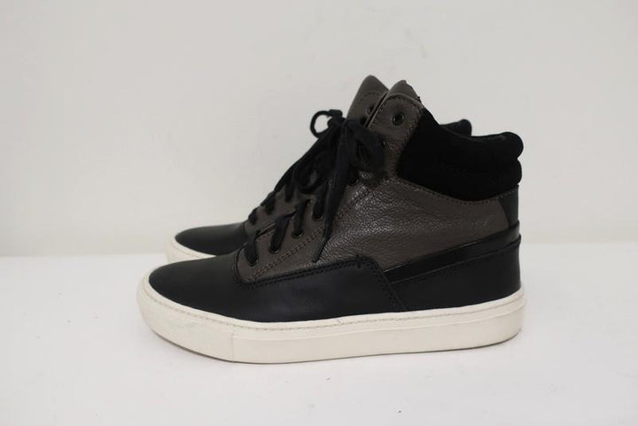 Vince High Top Sneakers Newman Brown Leather &amp; Black Suede Size 7 available at CelebrityOwned.com img_5