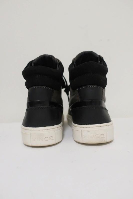 Vince High Top Sneakers Newman Brown Leather &amp; Black Suede Size 7 available at CelebrityOwned.com img_7