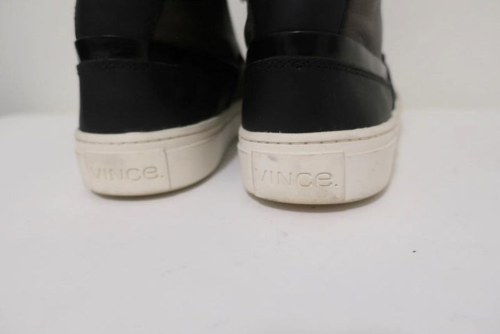 Vince High Top Sneakers Newman Brown Leather &amp; Black Suede Size 7 available at CelebrityOwned.com img_8