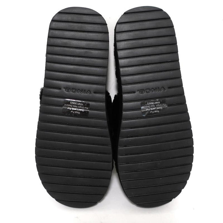 Vince Kalina Shearling Slipper Slide Sandals Black Size 9.5 NEW available at CelebrityOwned.com img_11