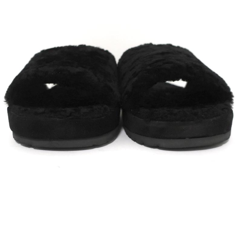 Vince Kalina Shearling Slipper Slide Sandals Black Size 9.5 NEW available at CelebrityOwned.com img_5