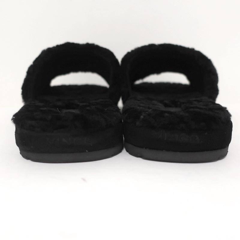 Vince Kalina Shearling Slipper Slide Sandals Black Size 9.5 NEW available at CelebrityOwned.com img_8