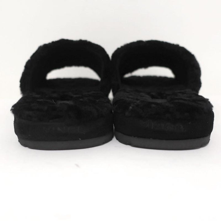 Vince Kalina Shearling Slipper Slide Sandals Black Size 9.5 NEW available at CelebrityOwned.com img_8