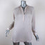 Vince Popover Blouse Light Beige Matte Satin Size Extra Small Long Sleeve Top