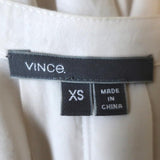 Vince Popover Blouse Light Beige Matte Satin Size Extra Small Long Sleeve Top available at CelebrityOwned.com img_6