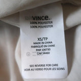 Vince Popover Blouse Light Beige Matte Satin Size Extra Small Long Sleeve Top available at CelebrityOwned.com img_7