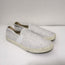 Vince Preston Slip-On Skate Sneakers White Woven Leather Size 9.5