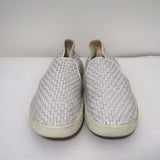 Vince Preston Slip-On Skate Sneakers White Woven Leather Size 9.5 available at CelebrityOwned.com img_3