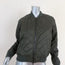 Vince Quilted Bomber Jacket Olive Nylon Size Extra Small