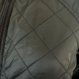 Vince Quilted Bomber Jacket Olive Nylon Size Extra Small available at CelebrityOwned.com img_4
