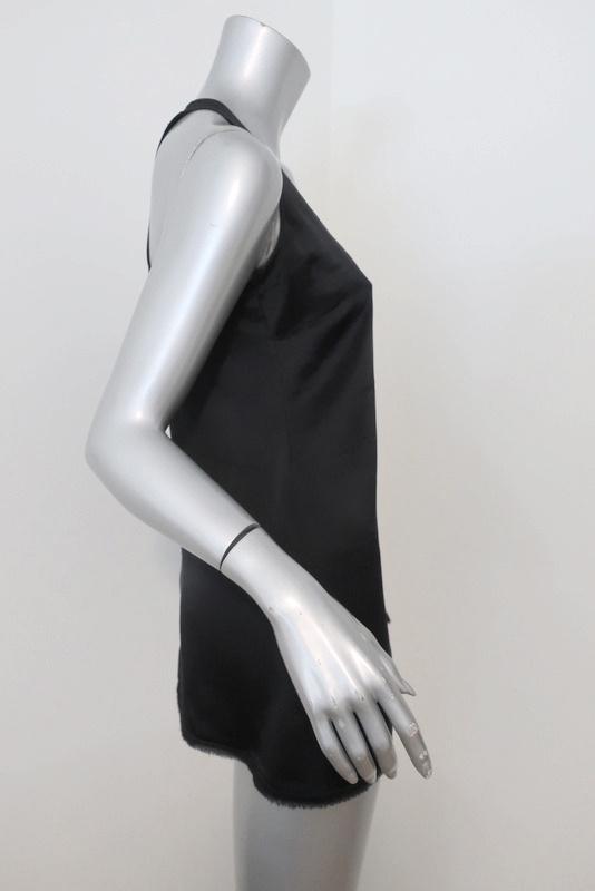 Vince Racerback Tank Top Black Satin Size Extra Small available at CelebrityOwned.com img_3