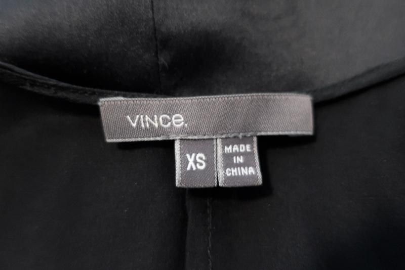 Vince Racerback Tank Top Black Satin Size Extra Small available at CelebrityOwned.com img_6