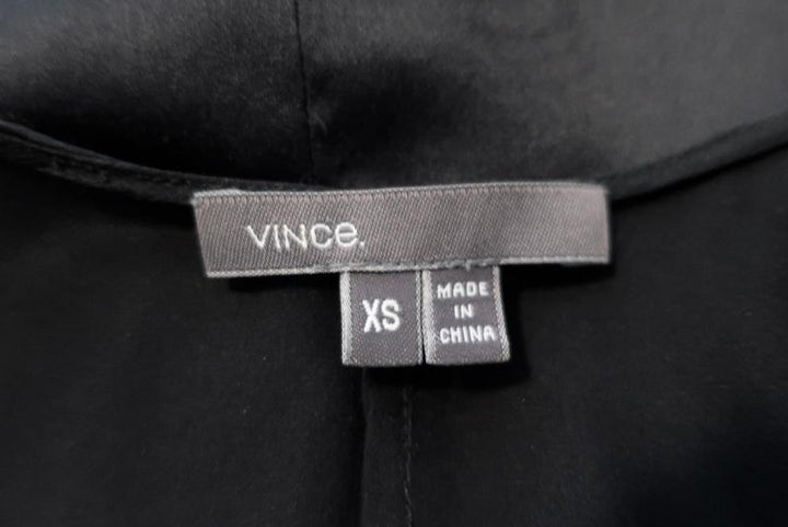 Vince Racerback Tank Top Black Satin Size Extra Small available at CelebrityOwned.com img_6