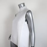 Vince Sleeveless Turtleneck Top White Mixed Rib Knit Size Medium available at CelebrityOwned.com img_3