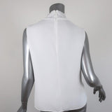 Vince Sleeveless Turtleneck Top White Mixed Rib Knit Size Medium available at CelebrityOwned.com img_5