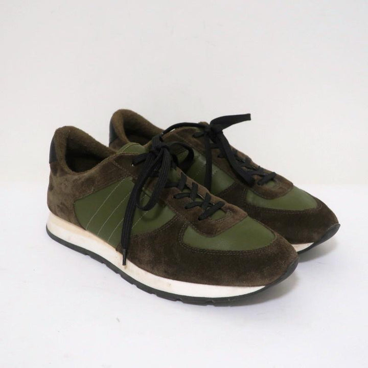 Vince Sneakers Olive Suede &amp; Leather Size 7 Running Shoes available at CelebrityOwned.com img_1