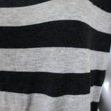 Vince Striped Knit Top Gray Cashmere-Blend Size Medium Short Sleeve Sweater available at CelebrityOwned.com img_3