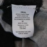 Vince Striped Knit Top Gray Cashmere-Blend Size Medium Short Sleeve Sweater available at CelebrityOwned.com img_8