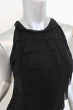 Vince Top Black Tiered Silk Size 8 Sleeveless Blouse available at CelebrityOwned.com img_2