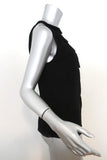 Vince Top Black Tiered Silk Size 8 Sleeveless Blouse available at CelebrityOwned.com img_3