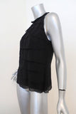Vince Top Black Tiered Silk Size 8 Sleeveless Blouse available at CelebrityOwned.com img_4