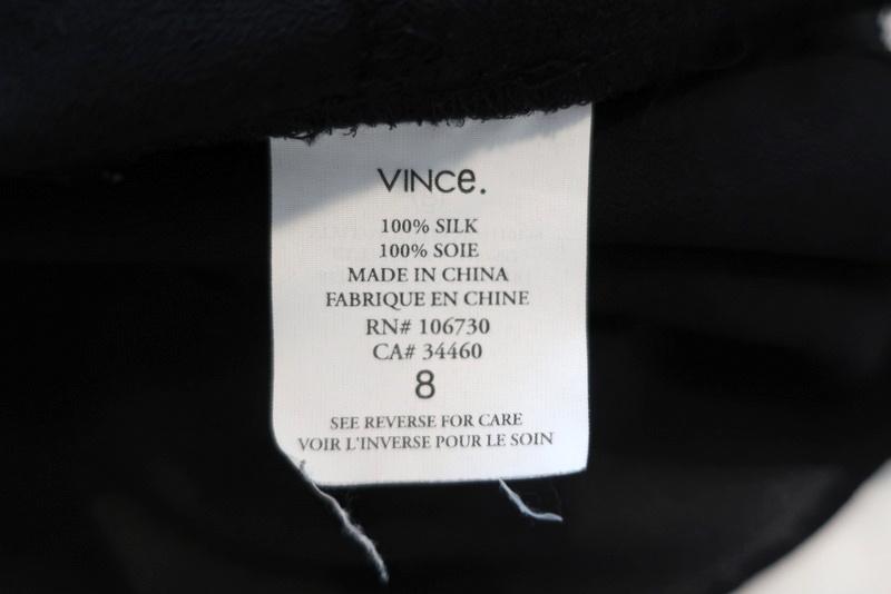 Vince Top Black Tiered Silk Size 8 Sleeveless Blouse available at CelebrityOwned.com img_7