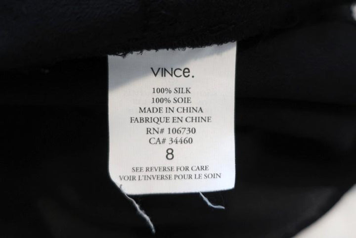 Vince Top Black Tiered Silk Size 8 Sleeveless Blouse available at CelebrityOwned.com img_7