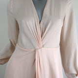 Vince Twist Drape Dress Light Peach Size 4 Long Sleeve V-Neck available at CelebrityOwned.com img_2