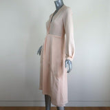 Vince Twist Drape Dress Light Peach Size 4 Long Sleeve V-Neck available at CelebrityOwned.com img_4