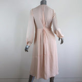Vince Twist Drape Dress Light Peach Size 4 Long Sleeve V-Neck available at CelebrityOwned.com img_7