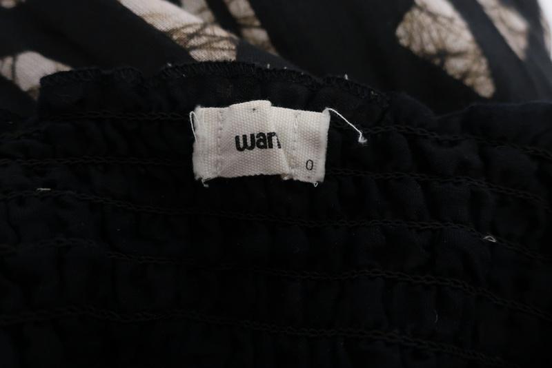 Warm Halter Maxi Dress Black Printed Cotton Size 0 Tiered Embroidered Ruffle-Hem available at CelebrityOwned.com img_5