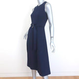 Whistles Midi Dress Navy Crepe US 0 Sleeveless Belted available at CelebrityOwned.com img_3