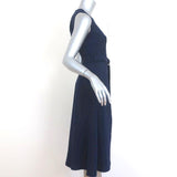 Whistles Midi Dress Navy Crepe US 0 Sleeveless Belted available at CelebrityOwned.com img_5