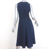Whistles Midi Dress Navy Crepe US 0 Sleeveless Belted available at CelebrityOwned.com img_6