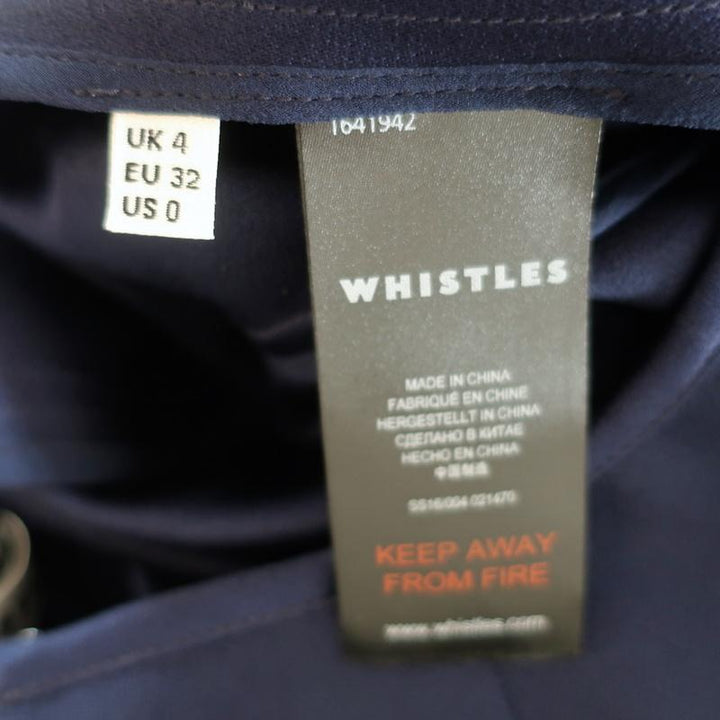 Whistles Midi Dress Navy Crepe US 0 Sleeveless Belted available at CelebrityOwned.com img_8