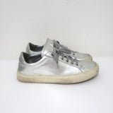 Woman by Common Projects Achilles Low Sneakers Silver Metallic Leather Size 38-img_[image_position} from CelebrityOwned.com