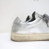 Woman by Common Projects Achilles Low Sneakers Silver Metallic Leather Size 38-img_[image_position} from CelebrityOwned.com